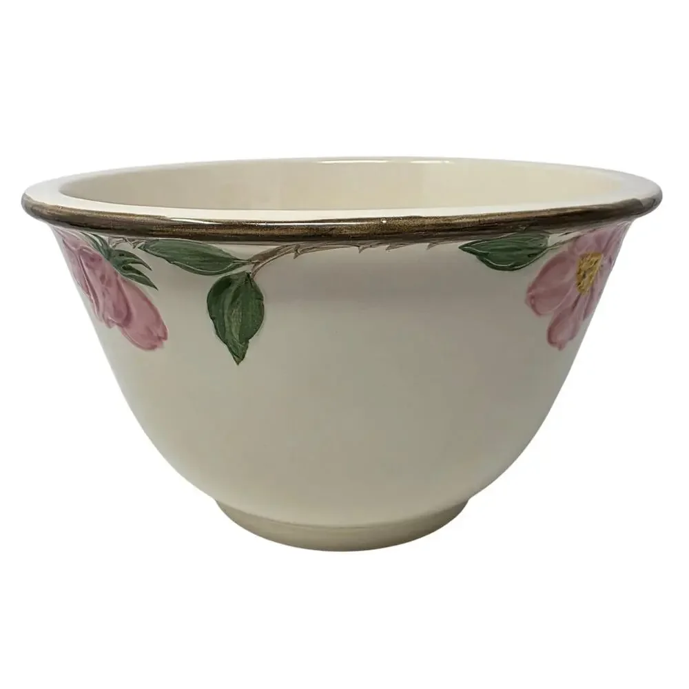 Vintage Franciscan Desert Rose Mixing Bowls Set 2 California Hand Decorated